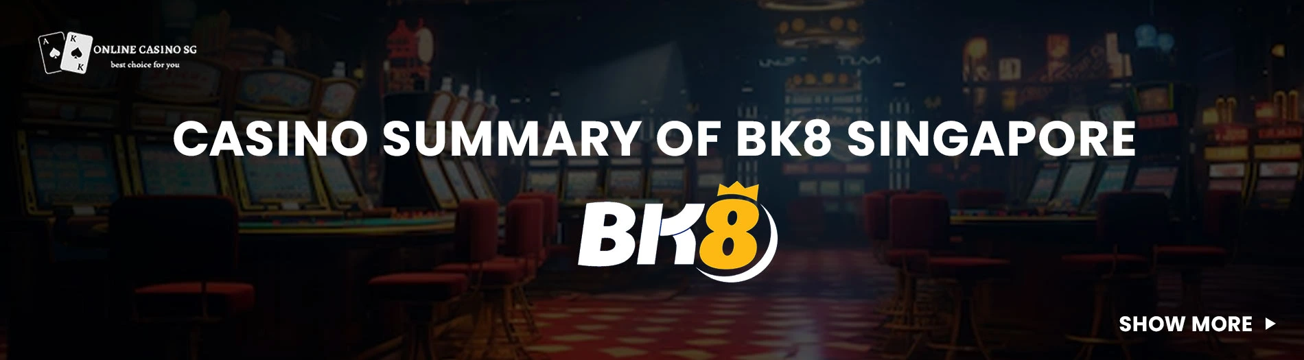 Read the review of BK8 Online Casino in Singapore.